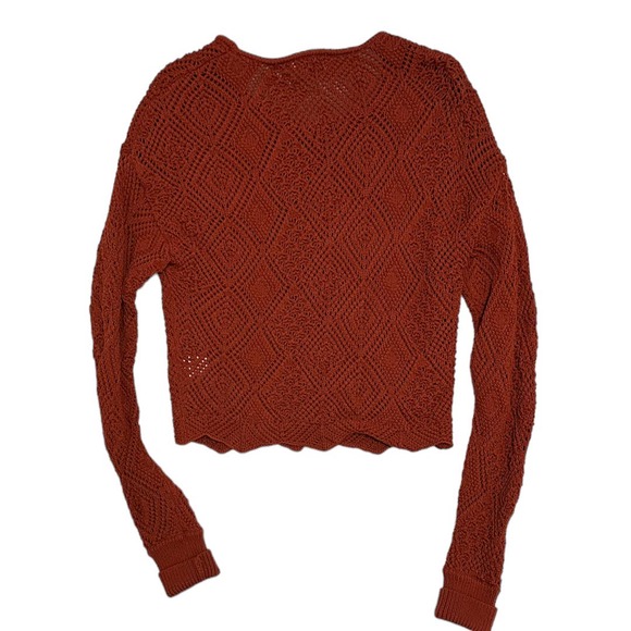 Ronny Kobo Avia Crochet Cropped Knit Top - Picture 4 of 6